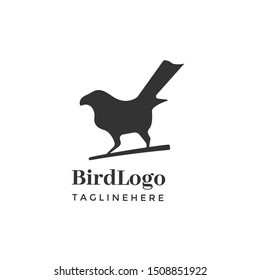 Modern Bird Logo Design In Isolated White Background
