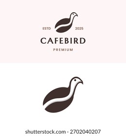 Diseño moderno del logotipo del pájaro perfecto para su marca del café o del café, transmitiendo calidad superior y elegancia.