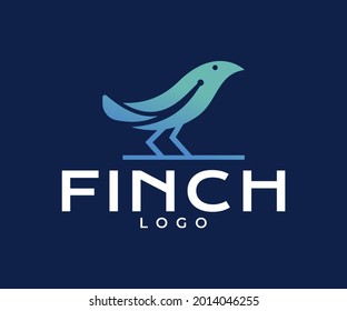 modern bird logo design, technology logo design template, finch bird svg