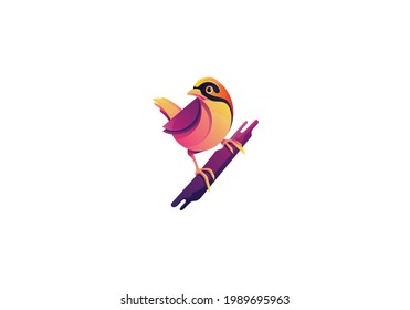 Plantilla moderna de diseño de logotipo de pájaro