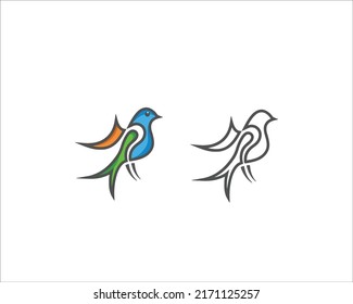 Modern Bird Logo Design Template