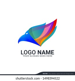 Modern Bird logo design. Vector editable design.
