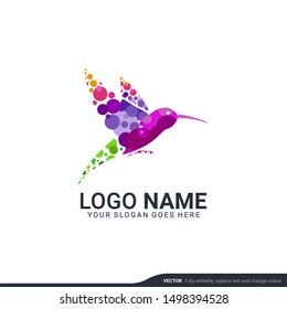 Modern Bird logo design. Vector editable design.