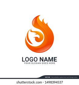 Modern Bird logo design. Vector editable design.