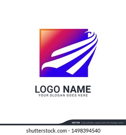 Modern Bird logo design. Vector editable design.