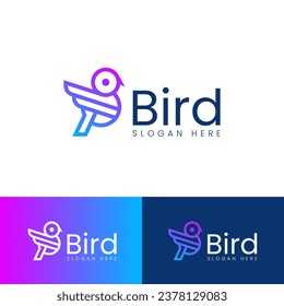 Modern bird logo icon concept vector image