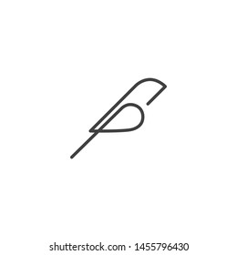 Modern Bird Logo with Line art style