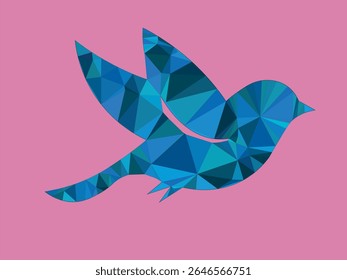 Modern Bird Low Poly background design vector