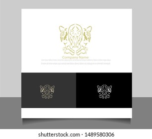 Modern bird tiger logo icon template vector ilustration with flat style. Creative design in Eps 10.