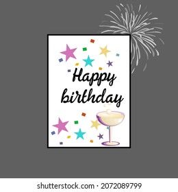 modern birthday greeting card design