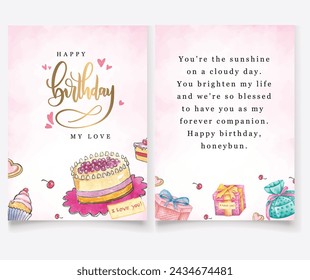 Modern Birthday Invitation Card. Illustrator and designer. Wedding Invites, save the date, Birthday Invites, Video Invites, E-Cards.