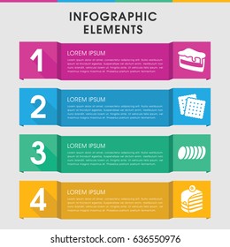 Modern biscuit infographic template. infographic design with biscuit icons includes cookies, piece of cake. can be used for presentation, diagram, annual report, web design.
