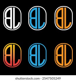 Design moderno do logotipo redondo BL - Minimalista e profissional, logotipo redondo da letra BL - Design simples e limpo, logotipo BL, design de logotipo BL profissional 