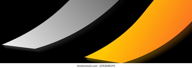 Modern black 3D Background with smooth gradient. vector