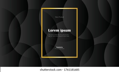 Modern black abstract background in full HD size, vector template for your design work, presentation, website or others.