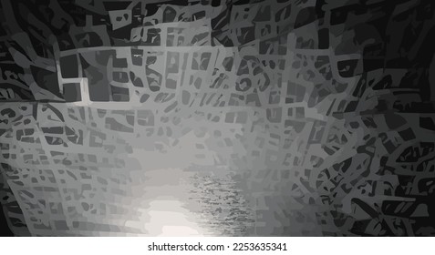 fondo abstracto negro moderno con efecto claro. eps10