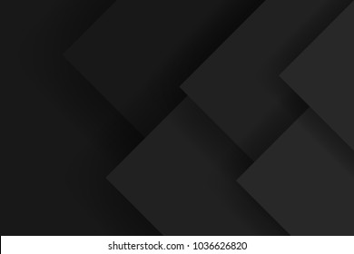 Modern Black abstract design geometric background, paper style
