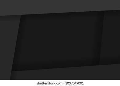 Modern Black abstract design geometric background, paper style