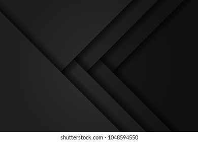 Modern Black abstract design geometric background, paper style