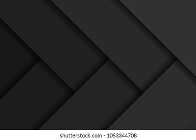 Modern Black abstract design geometric background, paper style