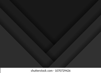 Modern Black abstract design geometric background, paper style