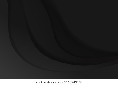 Modern Black abstract design geometric background, paper style