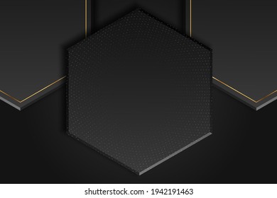 Modern Black abstract design geometric background