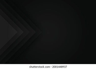 Modern Black abstract design geometric background, paper style