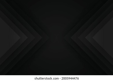 Modern Black abstract design geometric background, paper style