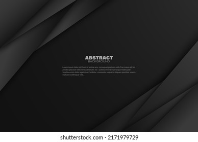 Modern black abstract design geometric background,geometric shapes with shadow.