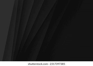 Modern Black abstract design geometric background, paper style