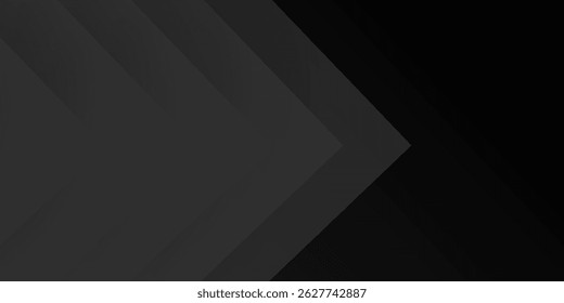 Modernes schwarzes abstraktes Design, geometrischer Hintergrund, Vektorgrafik