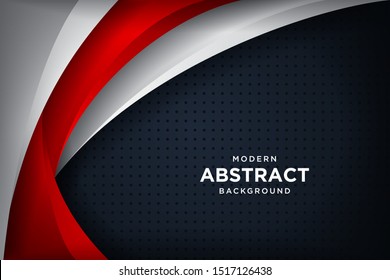 Modern black background with 3D Overlap layers effect. Graphic design elements.