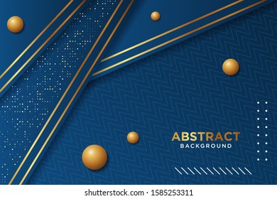 Modern black background with 3D Overlap layers effect. Graphic design elements.