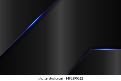 modern black background with blue glow, futuristic technology wallpaper, vector.