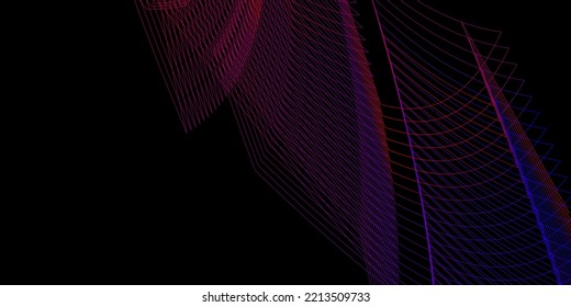 Fondo negro moderno con diseño de líneas azules y rojas