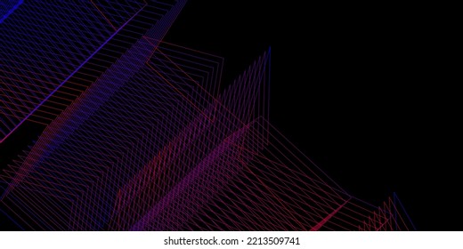 Modern black background with blue and red lines design
