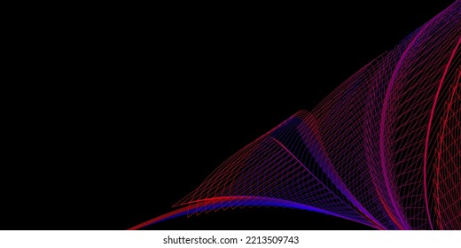 Modern black background with blue and red lines design