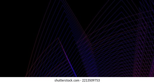 Fondo negro moderno con diseño de líneas azules y rojas
