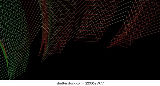 Modern black background with colorful lines design