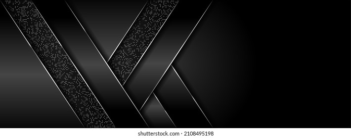 Moderner schwarzer Hintergrund kombiniert mit Silver Element.