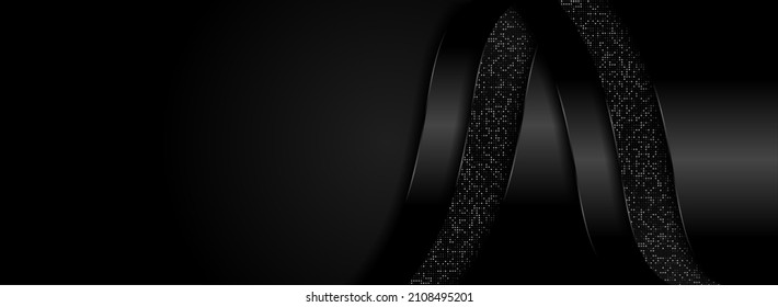 Modern Black Background Combined with Silver Element.