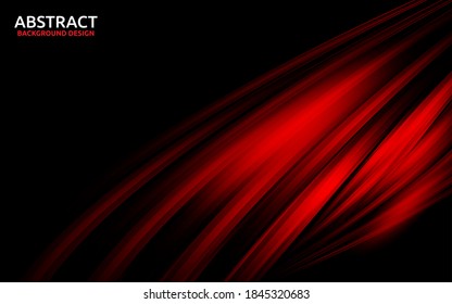 Modern black background and dynamic red lights effects 