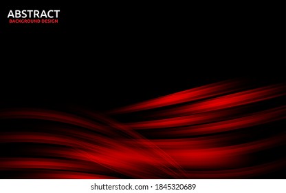 Modern black background with dynamic red lights effects.