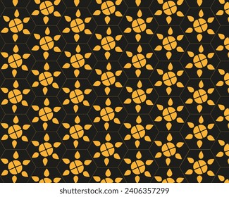Modern black background and gold design elegant flower pattern design . Luxury fashionable background with pastel floral pattern. Flower premium vector template for wedding invite, 