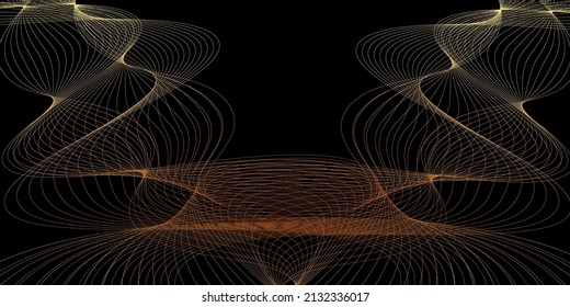 Modern black background with gold lines design