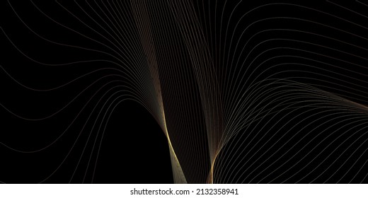 Modern black background with gold lines