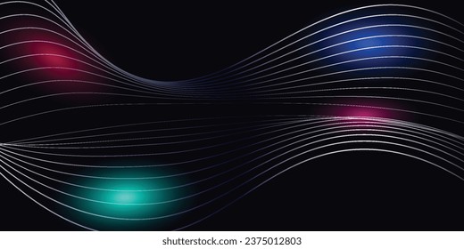 Modern Black Background Line Light Abstract.vector illustration