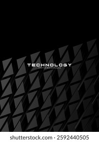 Modern black background with luxury 3d abstract square pattern. Futuristic technology concept, suitable for covers, posters, banners, brochures, websites, etc.