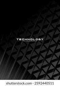 Modern black background with luxury 3d abstract square pattern. Futuristic technology concept, suitable for covers, posters, banners, brochures, websites, etc.